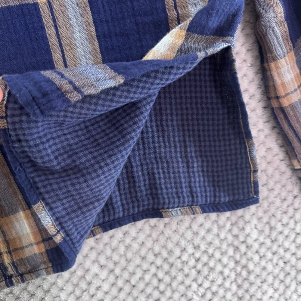 aerie Plaid Flannel Shirt Womens M Blue 90s Grunge Cabincore Outdoors - Picture 6 of 13